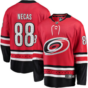 Men's Fanatics Branded Martin Necas Red Carolina Hurricanes Home Breakaway Player Jersey